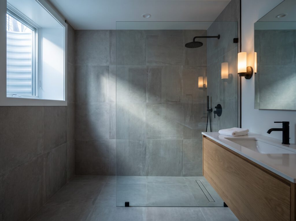 Finished basement bathroom